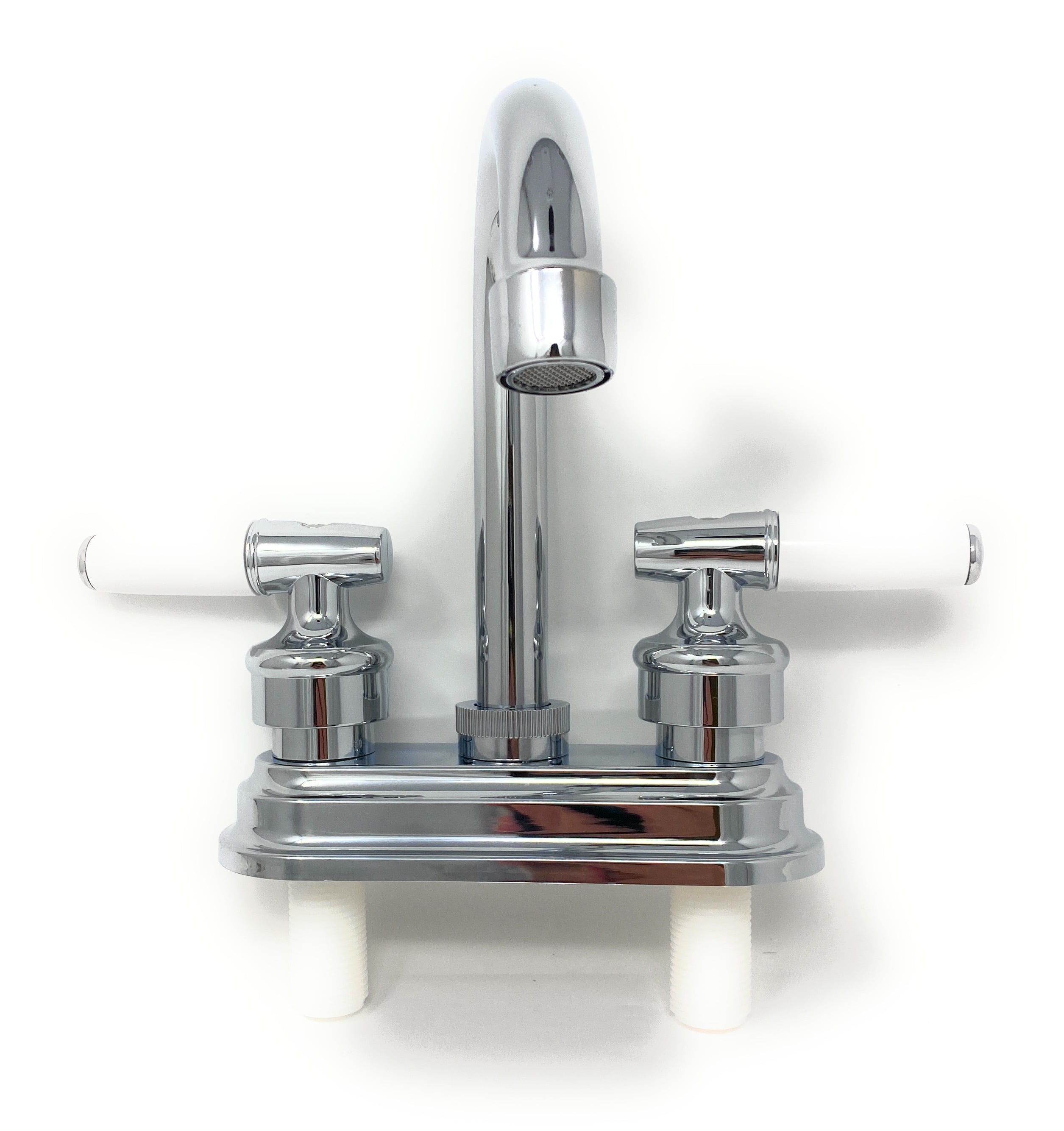 Madol 4" Faucet with Stainless Steel Spout Chrome Plated Plastic Body [1207P] Plastic Valve with 20 Teeth