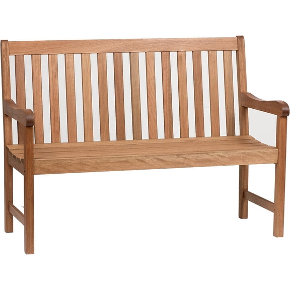 4-Feet Patio Bench | Eucalyptus Wood | Ideal for Outdoors and Indoors, Light Brown