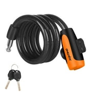 4 Feet Scooter Locks, Heavy Duty Anti Theft Bicycle Lock with Mounting Bracket and 2 Keys, Bike Cable Lock for Road Bike Mountain Bike Scooters