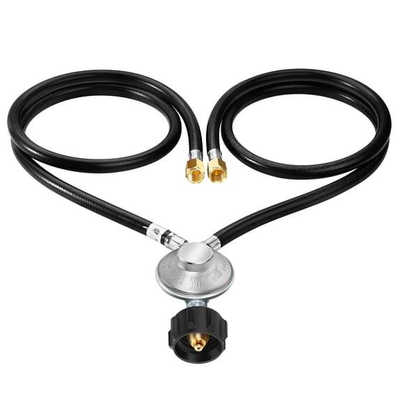 4 Feet Y Splitter Propane Regulator With Hose 2 Low Kit For Lp Gas Grill Heater Camping Stove And Fire Pit Table