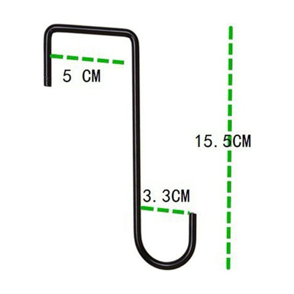 4 Fence Hooks Heavy Duty Over Door Hooks Steel Plant Hanger Hang Brackets 15Cm Smile Home