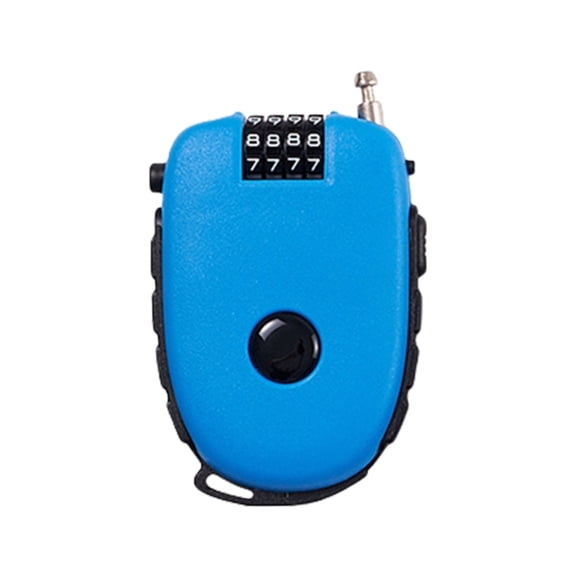 4 Figure Combination Lock Retractable Steel Cable Professional Strong Lock for Bicycles Scooters Luggage