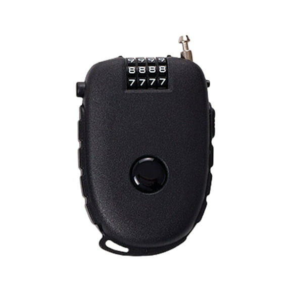 4 Figure Combination Lock Retractable Steel Cable Professional Strong Lock for Bicycles Scooters Luggage