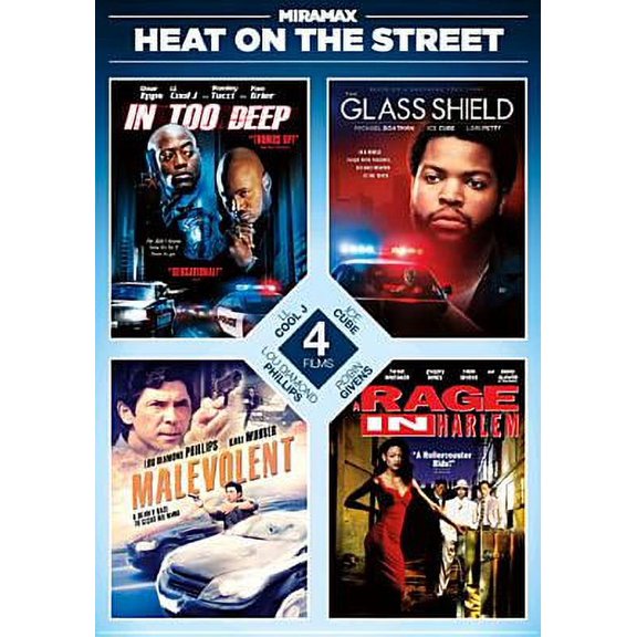 Heat on the Street: Rage in Harlem/Malevolent/Glass Shield/Too Deep (DVD) NEW