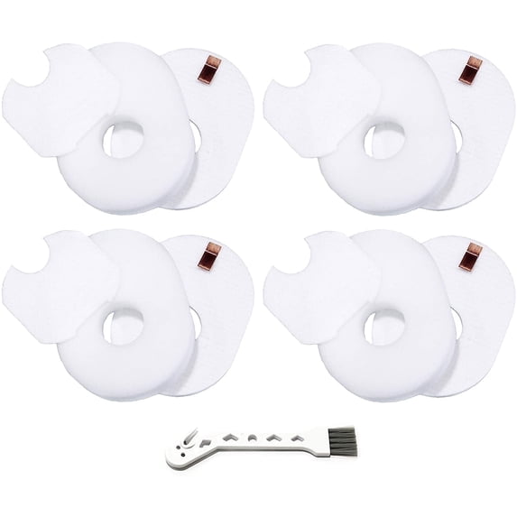 4 Filter Sets for Shark Rocket HV300 HV301 HV302 UV450 HV310 XFFV300, Fits HV292, HV300W, HV303, HV305, HV308, UV450 26 (4 Pack+Free Brush)