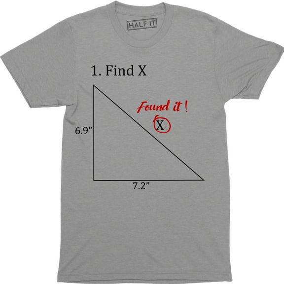 4.Find x I Found It - Funny Humor Math Answer College Teacher Men's T-Shirt