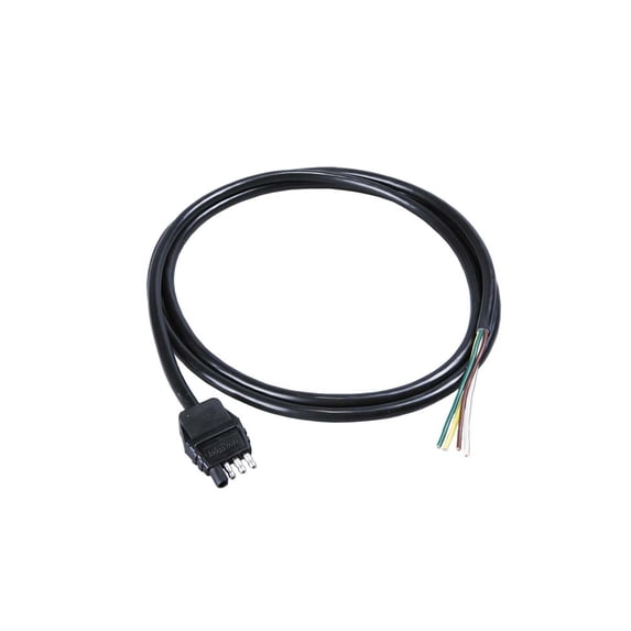 4-Flat Trailer End Connector, 8' Jacketed Cable Replacement Auto Part, Easy to Install
