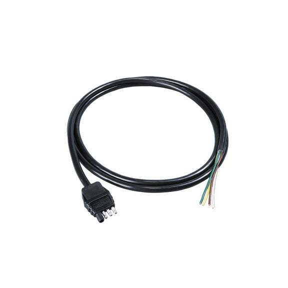 4-Flat Trailer End Connector, 8' Jacketed Cable Replacement Auto Part, Easy to Install