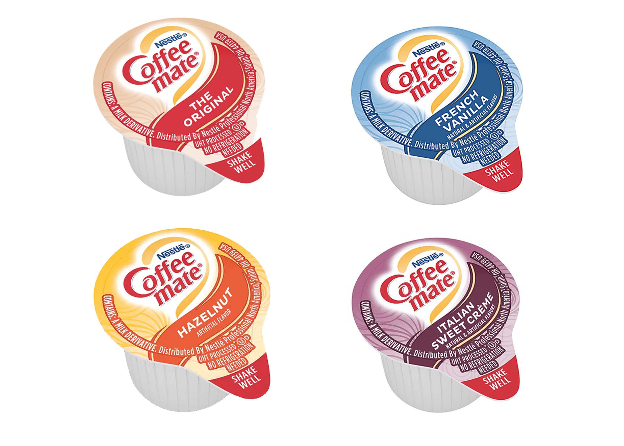 4 Flavor Assortment, 80 Count Coffeemate NonDairy Liquid Creamer