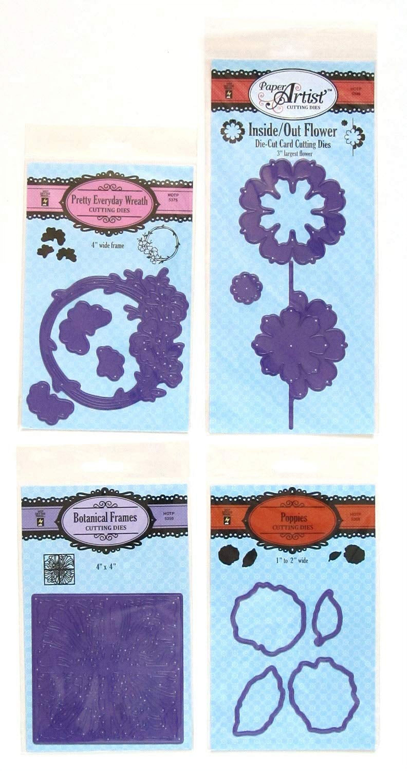 4 Floral and Botanical Cutting Dies - Variety Pack for Card Making ...