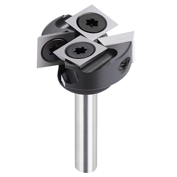 4 Flute Face End Milling Cutter for Wood 6mm Shank Planing Bits Insert-Style Spoilboard CNC Surfacing Router Bit