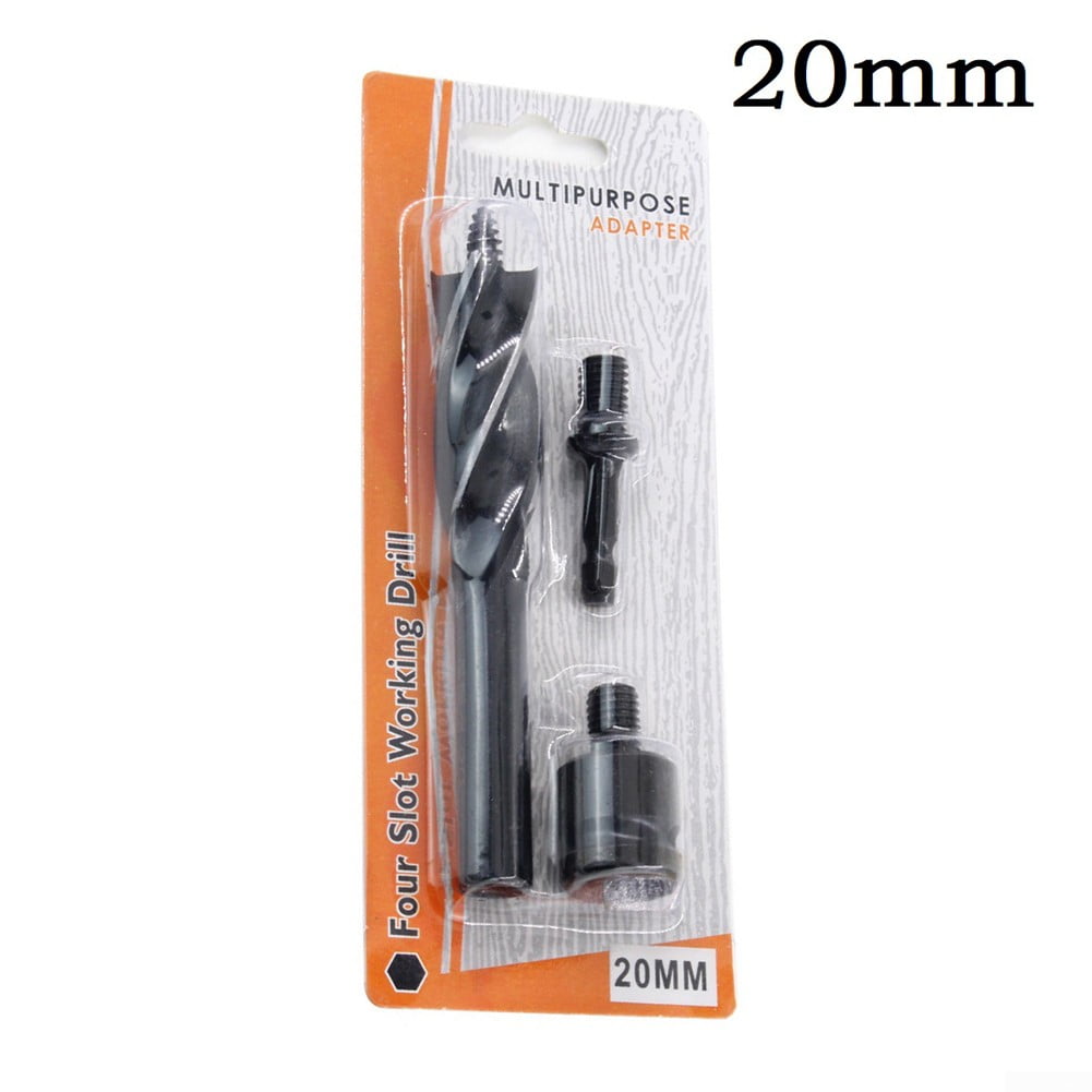 4 Flute Self Feeding Wood Auger Bits 1/4 Hex Shank Hard Wood Drill bits 130mm