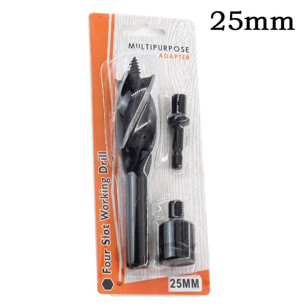 4 Flute Self Feeding Wood Auger Bits 1/4 Hex Shank Hard Wood Drill bits 130mm