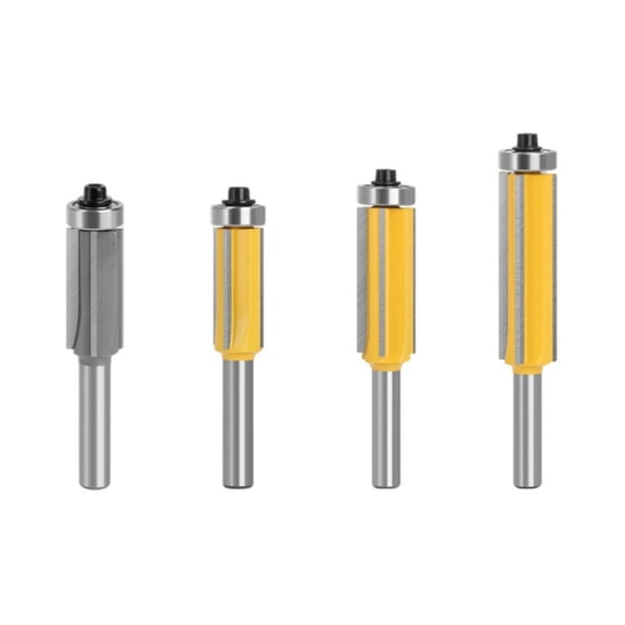 4 Flute Trimming Router Bit Set Woodworking Tool For Enhancing Cutting Accuracy