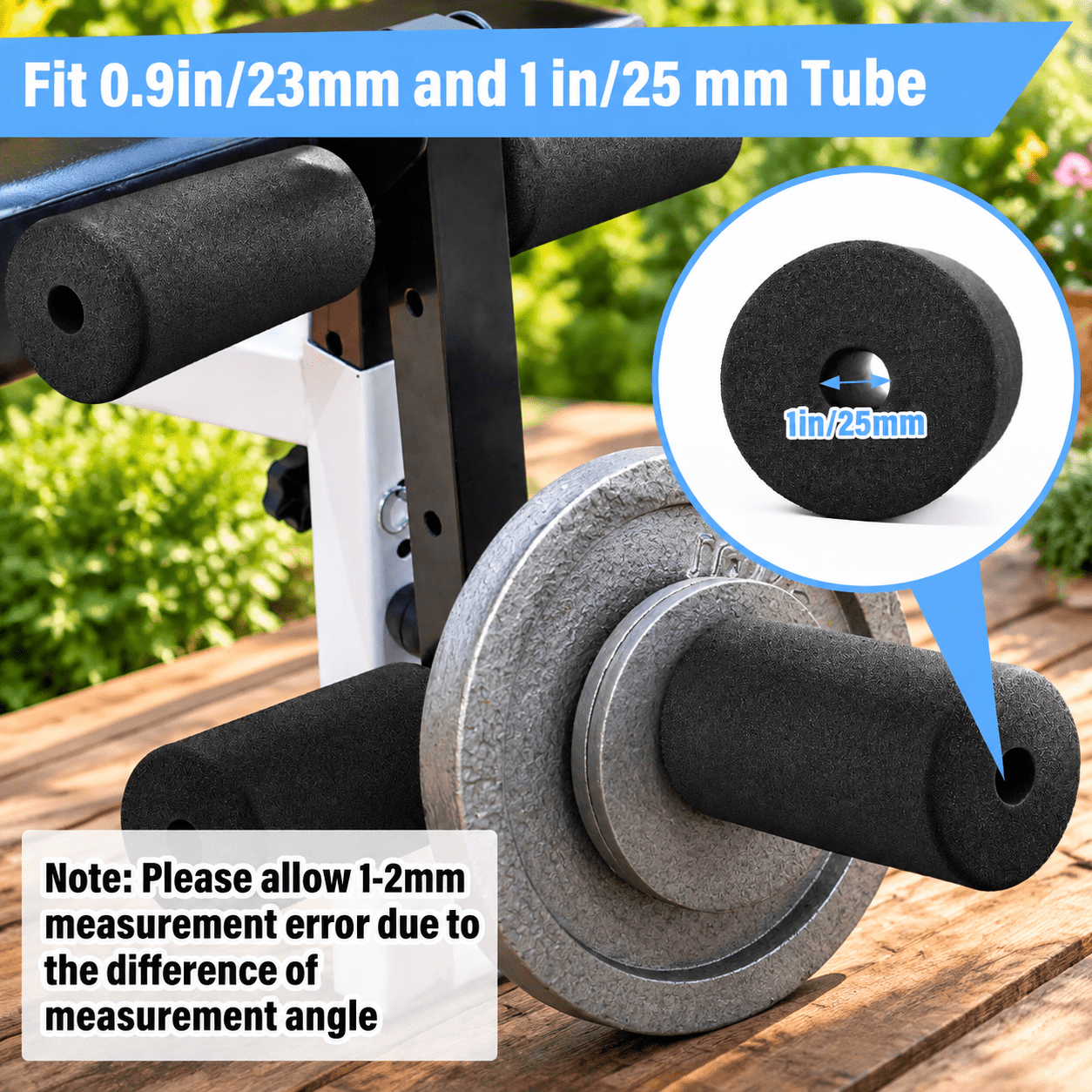 4 Foam Foot Pad Rollers Tube Cover 1 X 3.54 7.1 Inches - Walmart.com