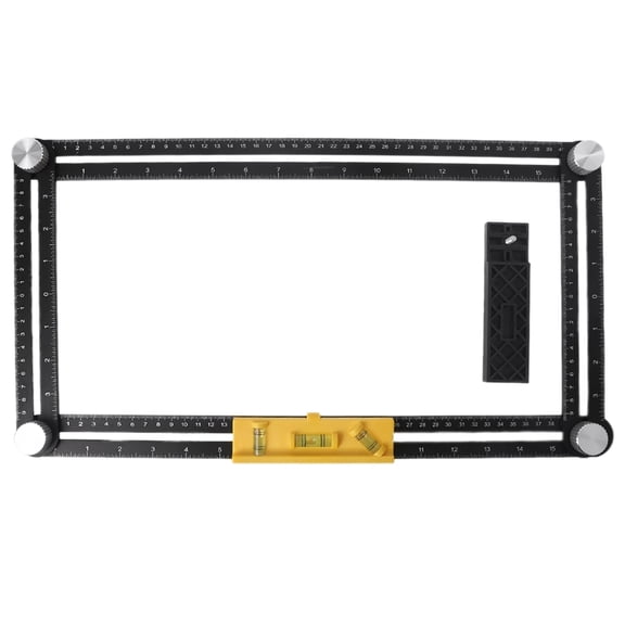 4 Folding Tile Hole Finder Aluminum Alloy Angle Ruler Finder Slide for DIY Handymen Builders Carpenters, Tilers, etc