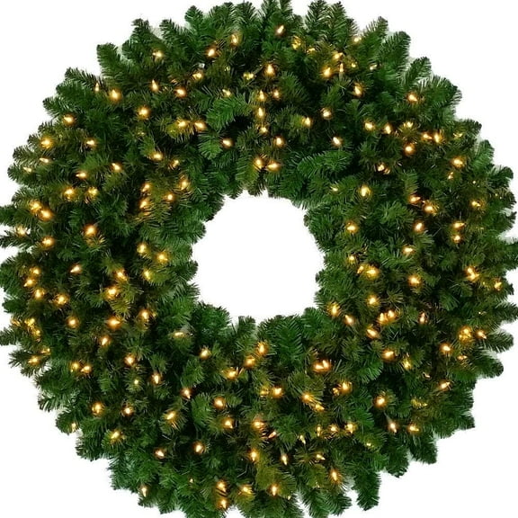 4 Foot (48 inch) Incandescent Christmas Wreath
