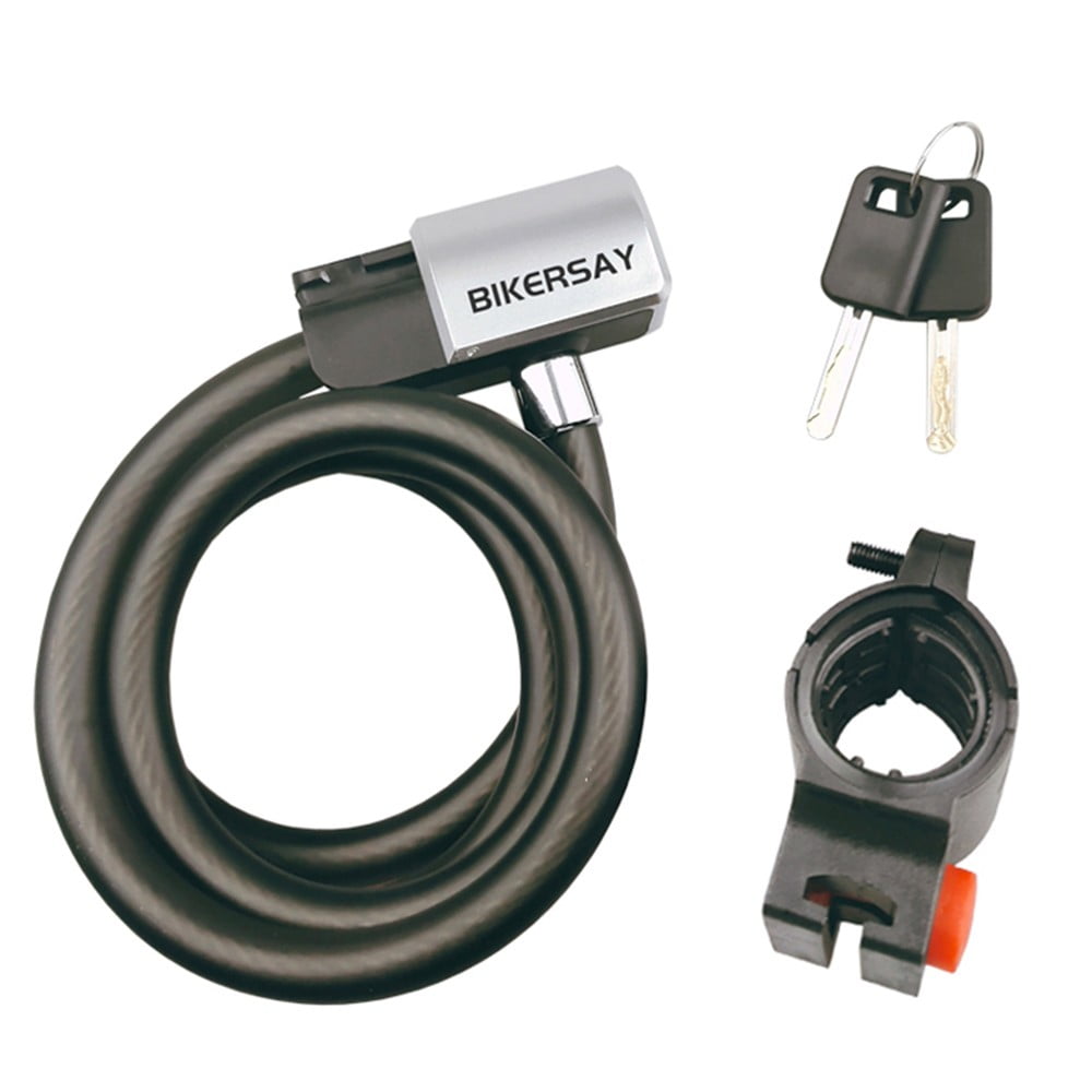 4 Foot Bicycle Lock Cable with Mounting Bracket and Keys