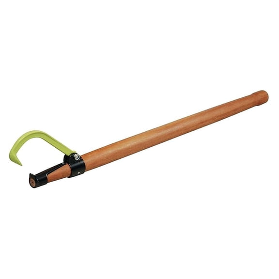 4-Foot Cant Log , Lightweight Wood Handle and Hook Tool for Heavy-Duty Lifting, Lumber, Logging, and Firewood, TMW-30, Brown