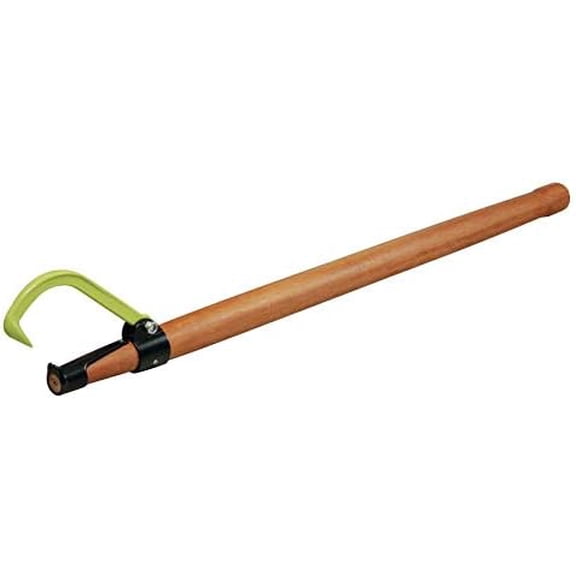 4-Foot Cant Log Roller, Lightweight Wood Handle and Hook Tool for Heavy-Duty Lifting, Lumber, Logging, and Firewood, TMW-30, Brown$$Tools