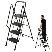 2-Foot Fiberglass Step Ladder, 500lb Capacity, Folding Step Ladder with Tool Platform , Type IA for Kitchen, Warehouse, Home Use