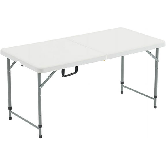 4 Foot Foldable/Folding Table Heavy Duty, Durable and Portable for Dining Picnic and Party