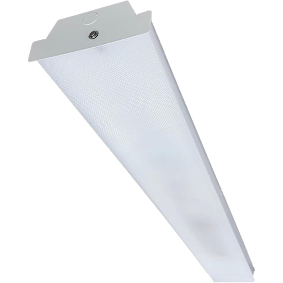 4-Foot LED Emergency Wraparound Light | Adjustable Color Temperature 3500K 4000K 5000K | 40W 5200 Lumens | Emergency Battery Backup 90 Minutes | ETL Listed | Ceiling Wall Mount