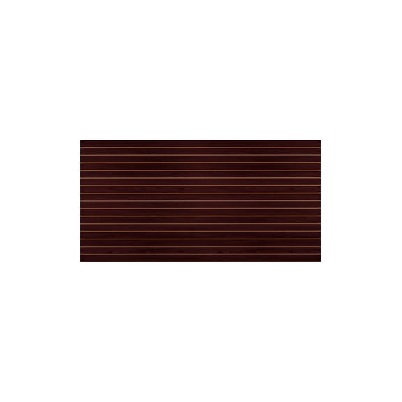 SSWBasics 4 Foot x 8 Foot Horizontal Mahogany Slatwall Panel - 4' x 8' Mahogany Slat Wall