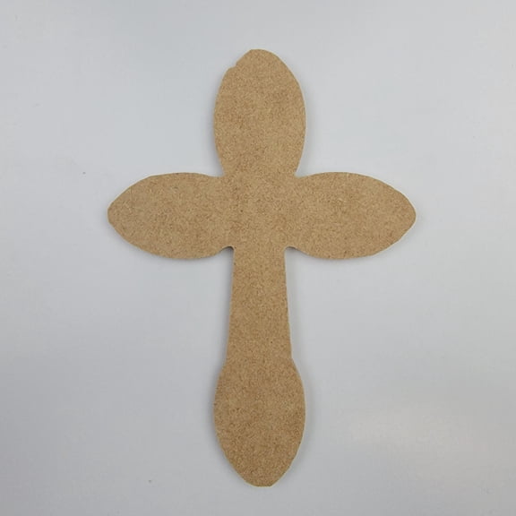 4" Football Craft Cross #30, Unfinished Wood Art Shape by Wooden Craft Cutouts, 1-4 Thickness