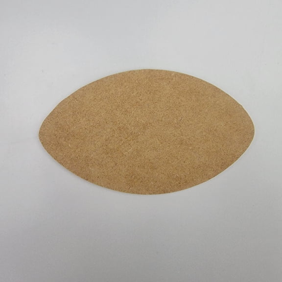 4" Football, Unfinished MDF Art Shape by Wooden Craft Cutouts, 1-8 Thickness