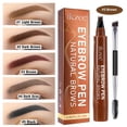 thumbnail image 1 of 4-Fork Tip Eyebrow Pen, Waterproof Brow Color for Natural Hair-Like Brows, Long-Lasting, 2ml, #03 Brown, 1 of 12