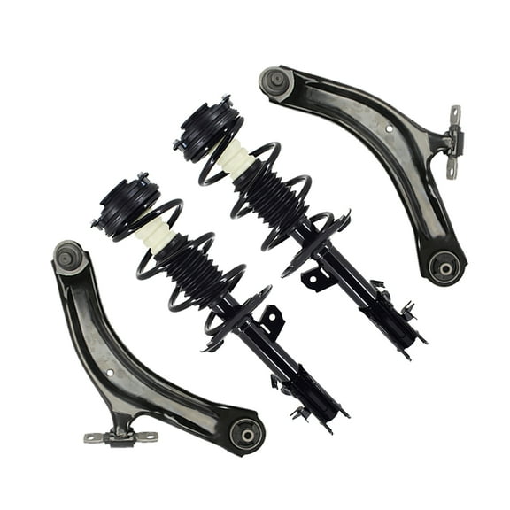 PM Auto Set of 4 Front Lower Control Arm Ball Joint-Quick Complete Strut-Coil Spring Assembly For 2008-2012 Nissan Rogue AWD