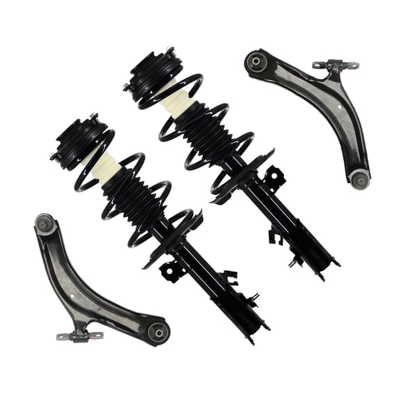 PM Auto Set of 4 Front Lower Control Arm Ball Joint-Quick Complete Strut-Coil Spring Assembly For 2008-2012 Nissan Rogue FWD