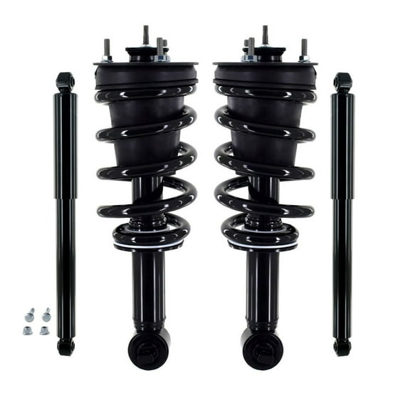Set of 4 Front Quick Complete Strut-Coil Spring Assembly-Rear Shock Absorber For 2014-2018 GMC Sierra 1500