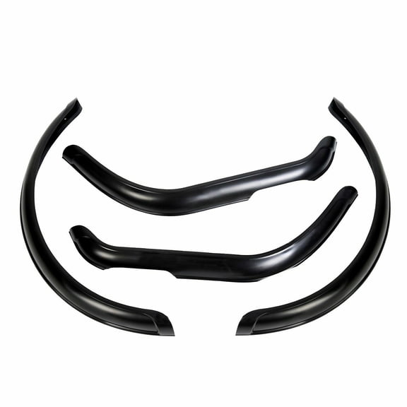 4 Front & Rear Black Fender Flares Replacement For 1955-1986 CJ5 / CJ7 11601.01