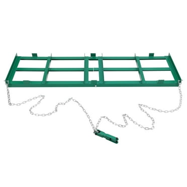 4 Ft /6 FT/8 FT Drag Harrow Driveway Grader, Heavy Duty Power Rake with 6 FT Chain, Tow Behind Lawn Rake for ATV, UTV, Tractor, Mower, Land Leveler for Gravel, Sand, Soil, Hay