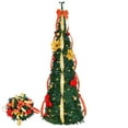 4 Ft Fully Decorated PreLit Christmas Tree with LED Lights