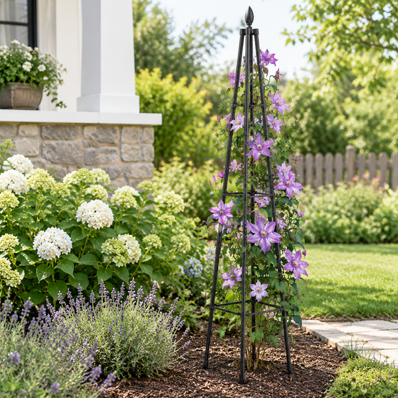 4 Ft Garden Obelisk Trellis For Potted Climbing
