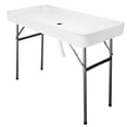 thumbnail image 1 of 4 Ft. Party Folding Ice Table with Matching Skirt White, 1 of 5