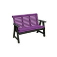 thumbnail image 1 of 4 Ft Poly Lumber Roll Back Design Porch Bench Everlasting PolyTuf HDPE- Amish Crafted-Made in USA-Purple, 1 of 1