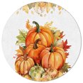 4 Ft Round Area Rug Mats for Living Room Thanksgiving Day Fall Pumpkins