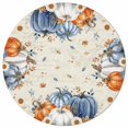 4 Ft Round Area Rug Mats for Living Room Thanksgiving Fall Pumpkins