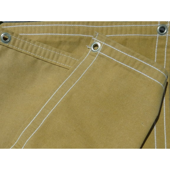 4 Ft. x 4 Ft. Tan/Gold 10 Oz. Canvas Tarp