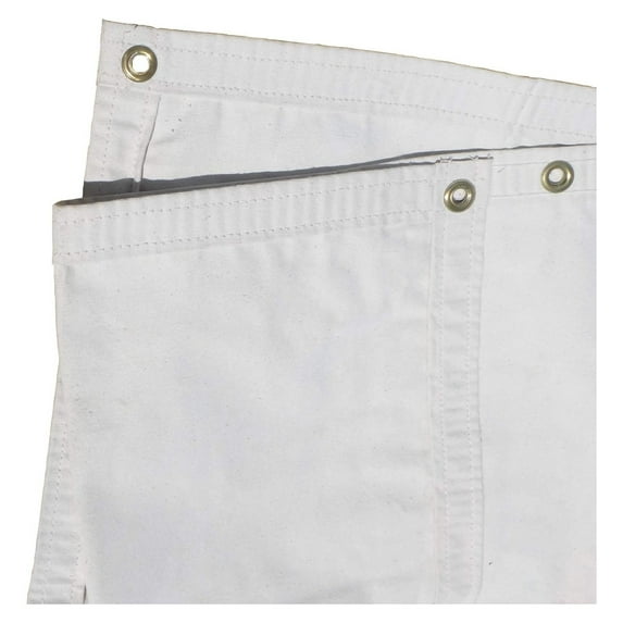 4 Ft. x 4 Ft. White 10 Oz. Canvas Tarp
