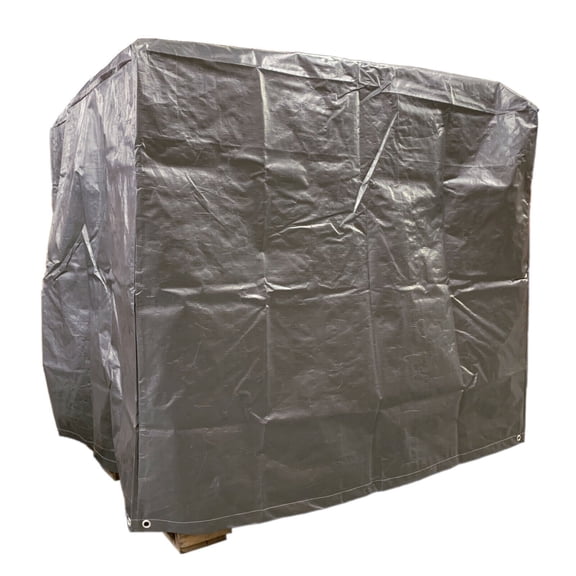 4 Ft. x 5 Ft. x 4 Ft. Heavy Duty Silver Waterproof Poly Pallet Cover - 12 mil