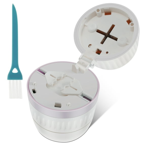 4 Functions Pill Cutter with Stainless Steel Blade Portable Pill Crusher Compact Pill Organizer Reliable Pill Grinder Includes Cleaning Brush for Small and Tiny Pills