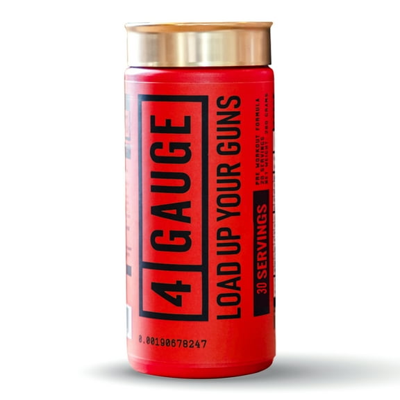 4 GAUGE Preworkout - Delicious, Smooth, Long Lasting Energy Without The Crash - No Artificial Sweeteners - Fruit Blast Flavor - 30 Servings - L-Citrulline Nitric Oxide Booster
