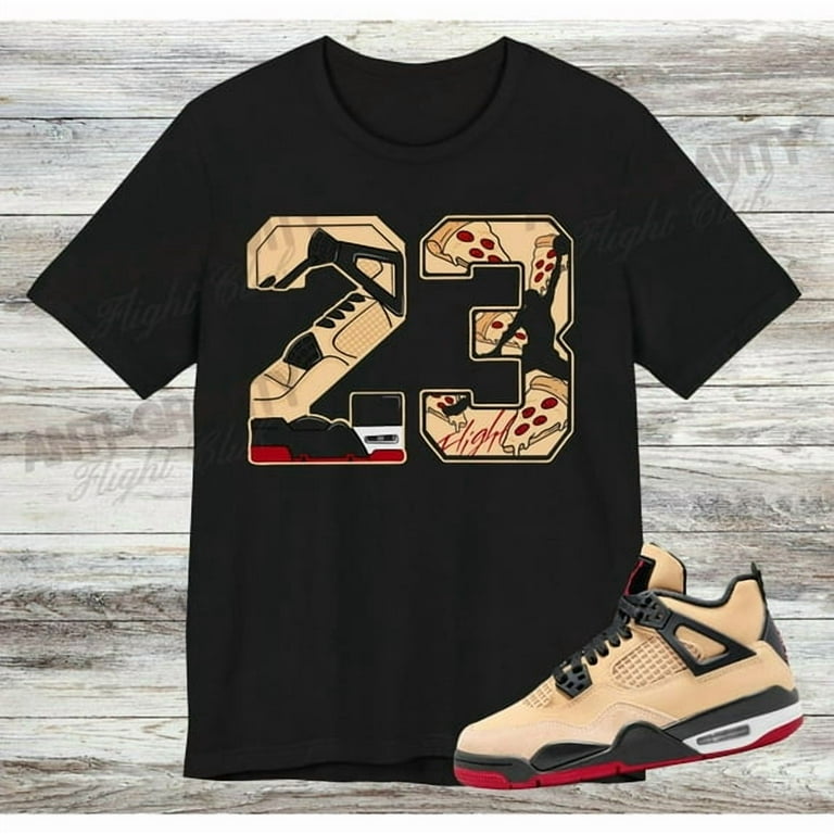 GS Pizza Sneaker Match Shirt, Sesame White Fire Red Black