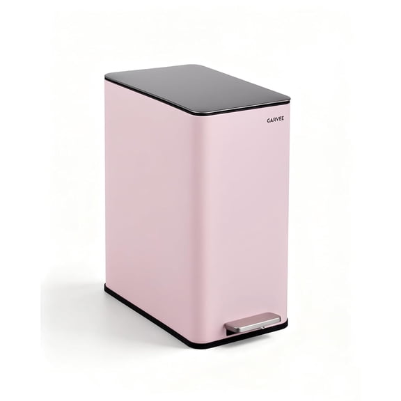 4 Gal Slim Kitchen Trash Can with Removable Inner Bucket for Kitchen Home Bathroom, Pink
