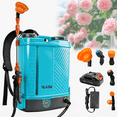 thumbnail image 1 of 4 Gallon Backpack Sprayer, 100 Psi Adjustable Pressure, Electric Weed Sprayers, 18V Compatible, 5 Nozzles, Battery & Charger for Lawn, 1 of 9
